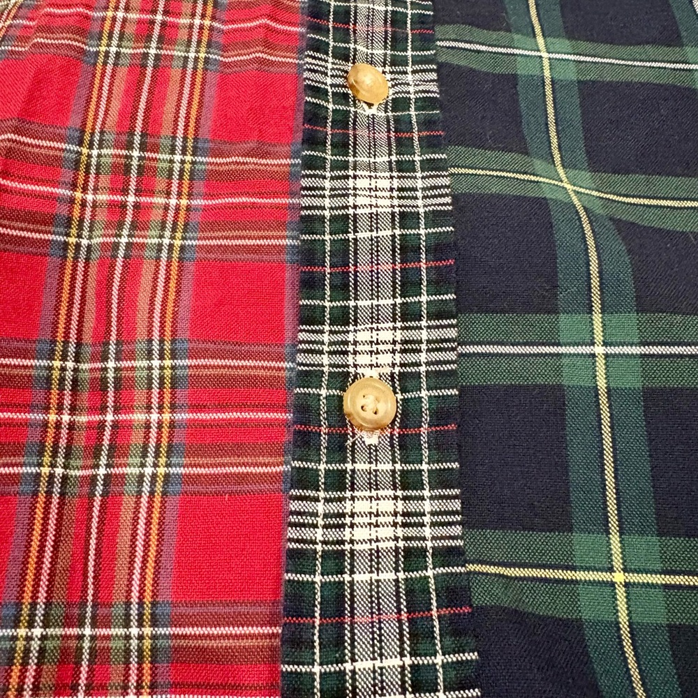 Ralph Lauren Men's Tartan Multicolor Patchwork Plaid Button down Shirt - Picture 4 of 6